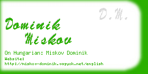 dominik miskov business card